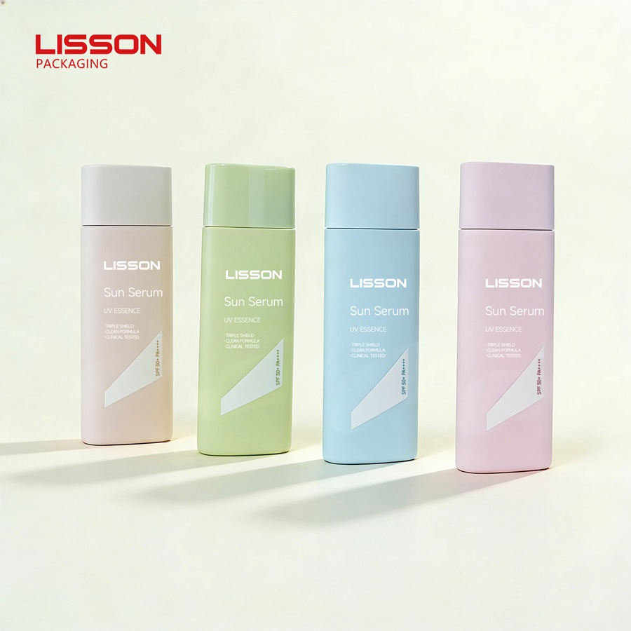 Empty Plastic Sunscreen Cream Bottle